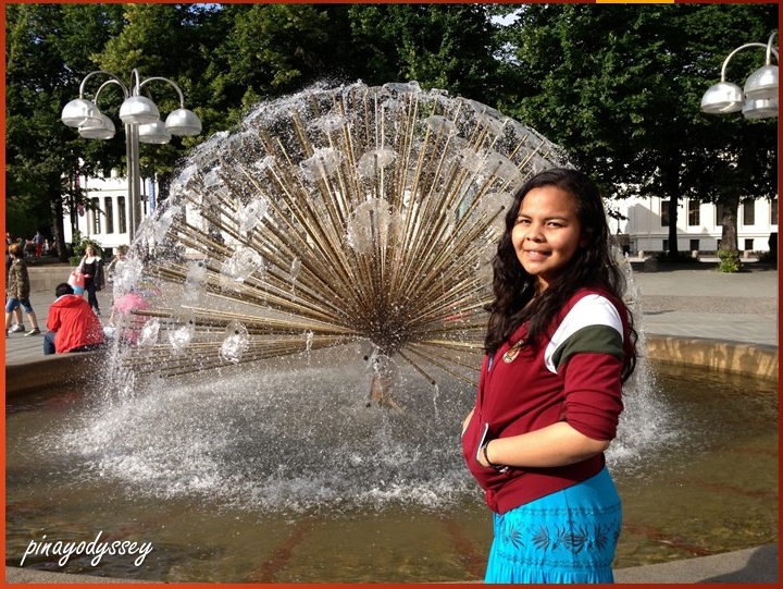 Beautiful fountain by the National Theater
