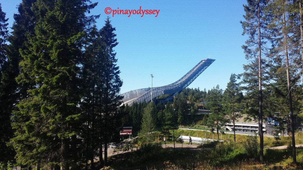 Beautiful view of the jump tower from the chapel