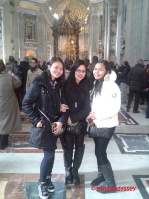 My sisters & I inside the basilica