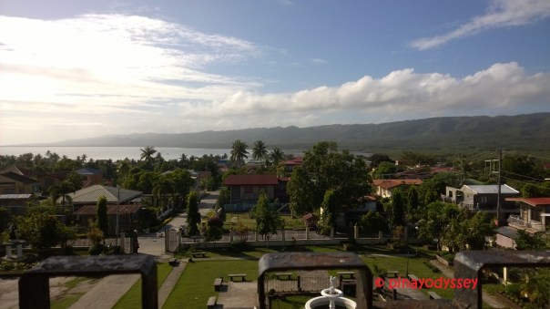 The beautiful view of the town from the church bell tower