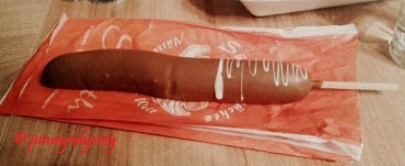 A chocolate-covered banana