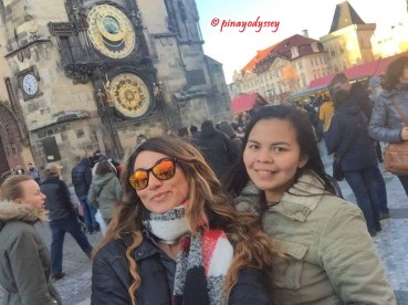The Astronomical Clock with an Italian friend