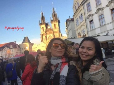 The Tyn Church with an Italian friend