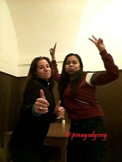 Me and a 40-something Spanish traveler just having fun!