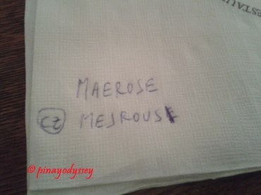 My Czech name, as written by my Czech friend