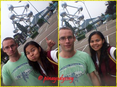 My friend Jos and I with the Atomium in the background