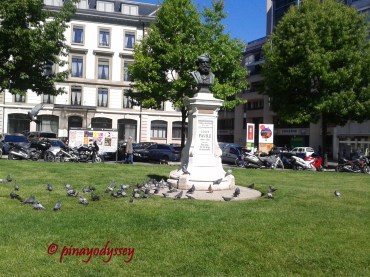 A bust of Swiss engineer, Louis Favre