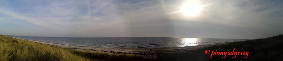 A panorama of the beach