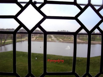 The Baroque park from the castle's window