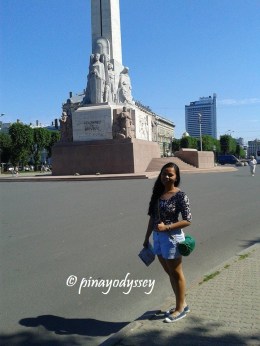 Standing by the Freedom Monument