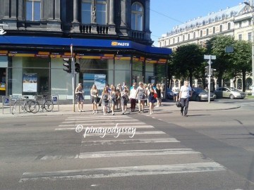 A pedestrian in Riga