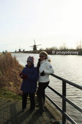 Me and my grandma at Kinderdijk