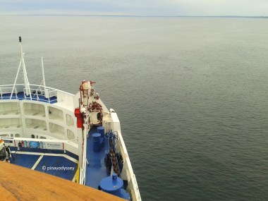 Taking the ferry from Helsingør, Denmark