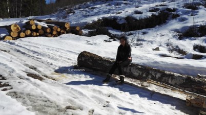 Taking a break after all the climbing