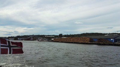 Cruising along the river Glomma