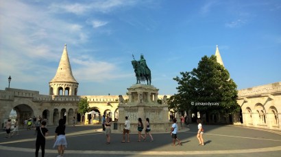 King Stephen's statue in front of the Fisherman's Bastion