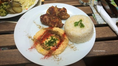 At Hummus Bar, :P Me love this long time!