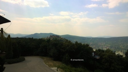 The view from the Nagyvillam Etterem (restaurant)