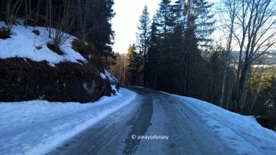 The icy road