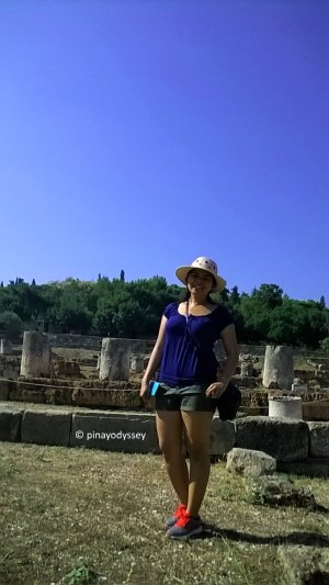 Me surrounded by the ruins of the ancient agora