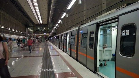 Taking the metro to the meet up place