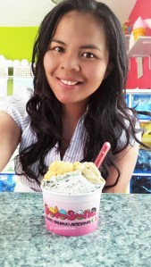 Having a cup of fresh gelato in Zahara de los Atunes