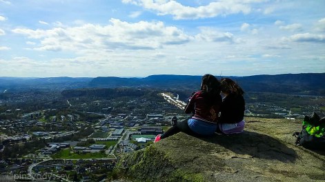 Third hike, me and my sister