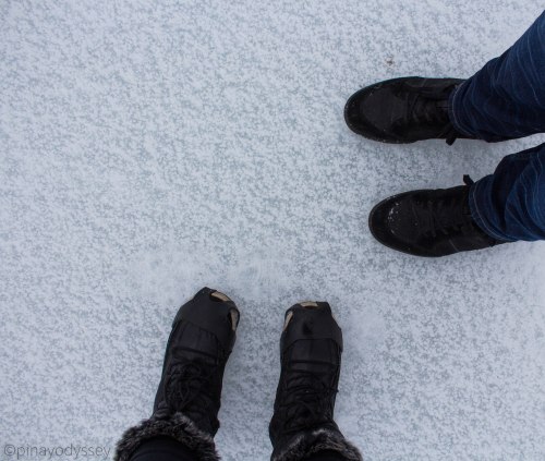 Carl & Maerose on frozen Blektjern