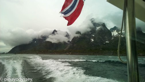 Sailing towards Trollfjorden